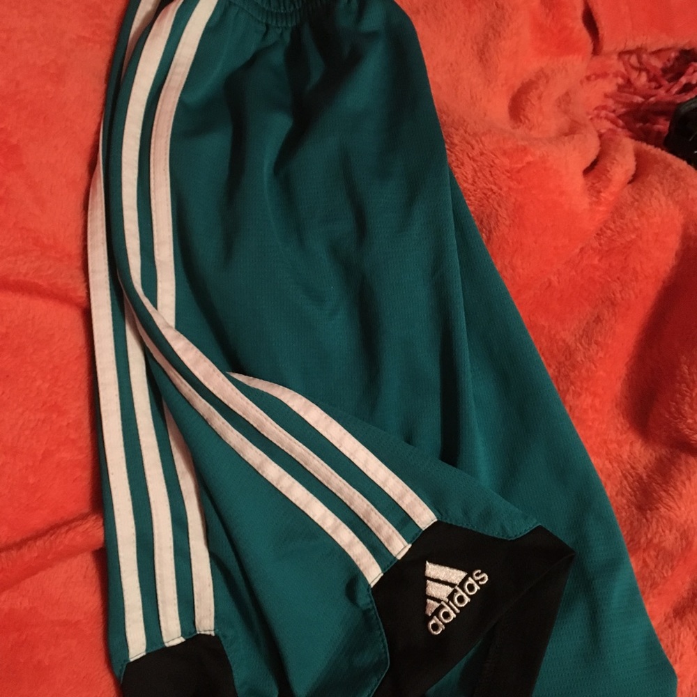 Adidas soccer shorts.